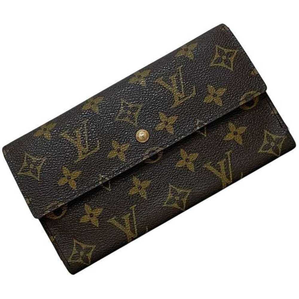 Louis Vuitton Trifold Wallet Portefeuille Tresor Monogram Canvas Brown
